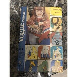 Vtg Vogue 1978 Amy’s Book Pattern 511 Animals Soft Fabric Book UNCUT Babycore